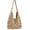 Khaki, variant on Women's Summer Straw Handbags Beach Vacation Large Capacity Hobo Bag Natual Straw Woven Shoulder Bags 2024