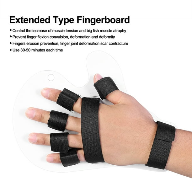 Wchiuoe Hand Splint, Hand Brace,2 Colors Finger Orthotics Extended Type Fingerboard Stroke Hand