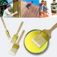 thumbnail image 5 of Ezzo Paint brushes Wood Handle Angled for Water or Oil Based Paints Set of 4, 5 of 7