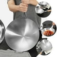 thumbnail image 2 of MRLESS Portable Hand Hammered Stainless Steel Wok (18.86 Inch), 2 of 8