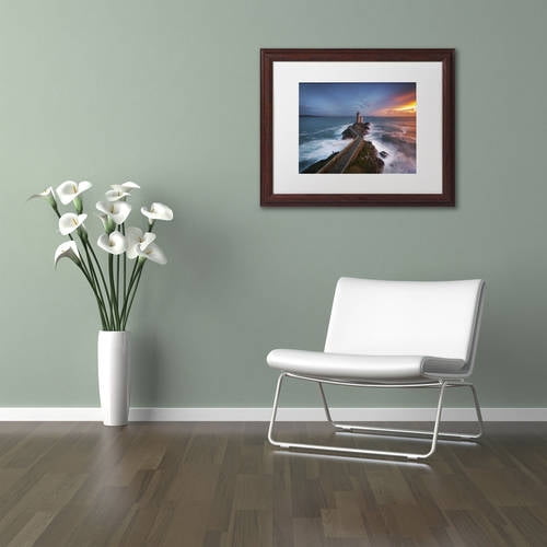 Trademark Fine Art "Red of Pleasure" Canvas Art by Mathieu Rivrin, White Matte, Wood Frame