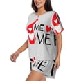 thumbnail image 2 of Lsque Gnome Home With A Cute Gnome Women's Short-Sleeved Pajama Set - 2 Piece Soft and Lightweight Sleepwear Set-Medium, 2 of 9