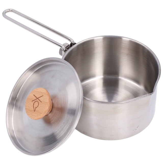 Camping Pot,1000ml Camping Pot Stainless Outdoor Coffee Pot Outdoor Tea Kettle Maximized Efficiency