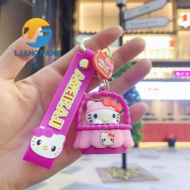 Kuromi-Llavero de peluche de Hello Kitty para mujer y niña, accesorios colgantes de mochila de Cinnamoroll, regalo Fivean unisex