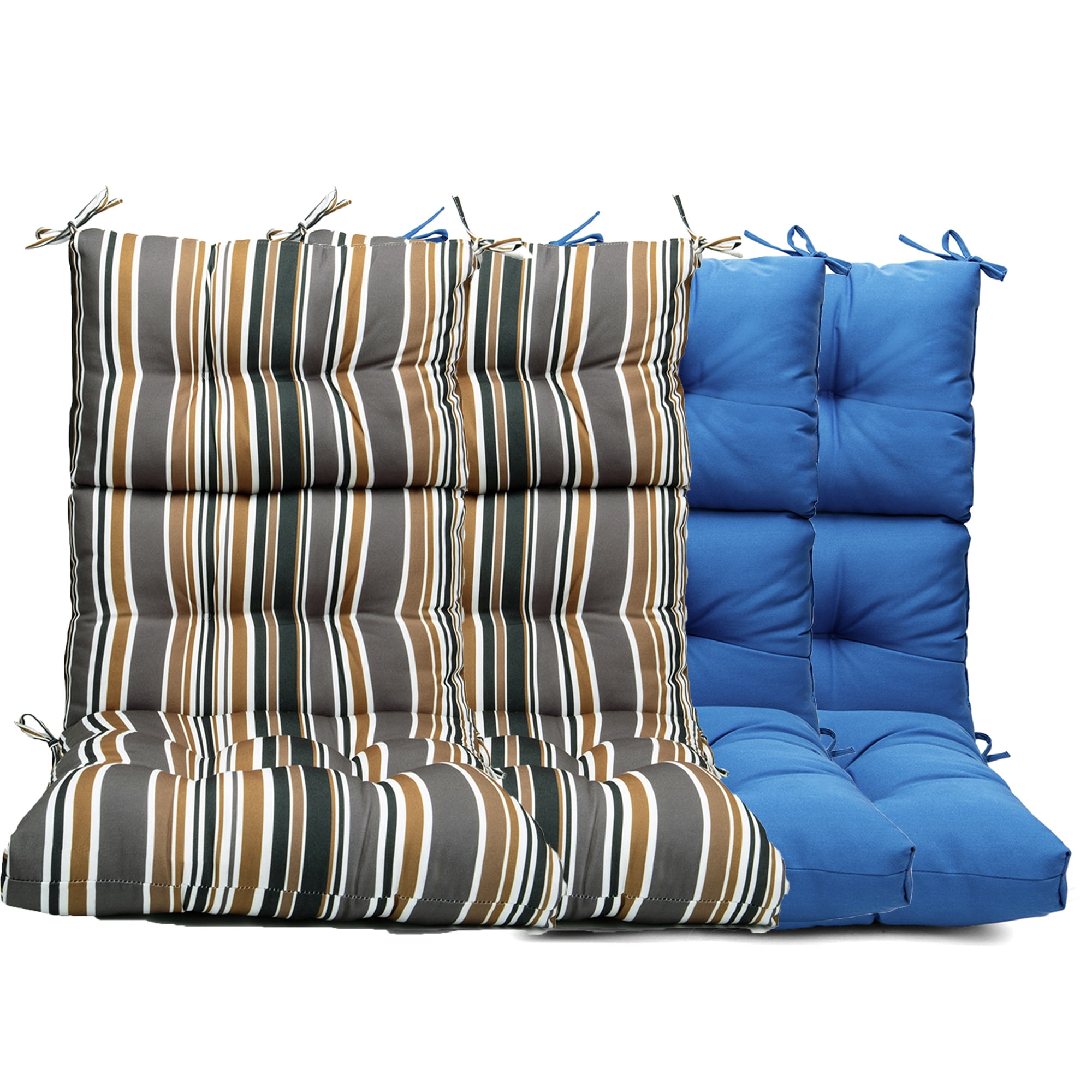 Wooden Steamer Deck Chair With Luxury Cushion  . Wooden Bench Near Swimming Pool.