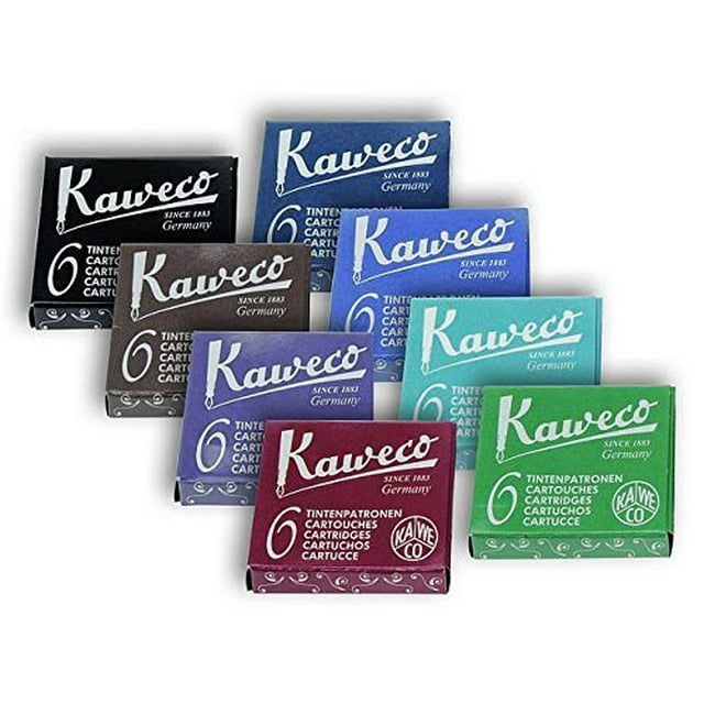 Cartuchos De Tinta Para Pluma Estilográfica Kaweco Cortos 8 Colores 8 X 6 Piezas