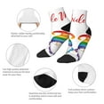 thumbnail image 5 of Pofeuu Lgbt Gnome Print 30cm Socks, Adult Running Hiking Socks for Youth and Adult, 5 of 7