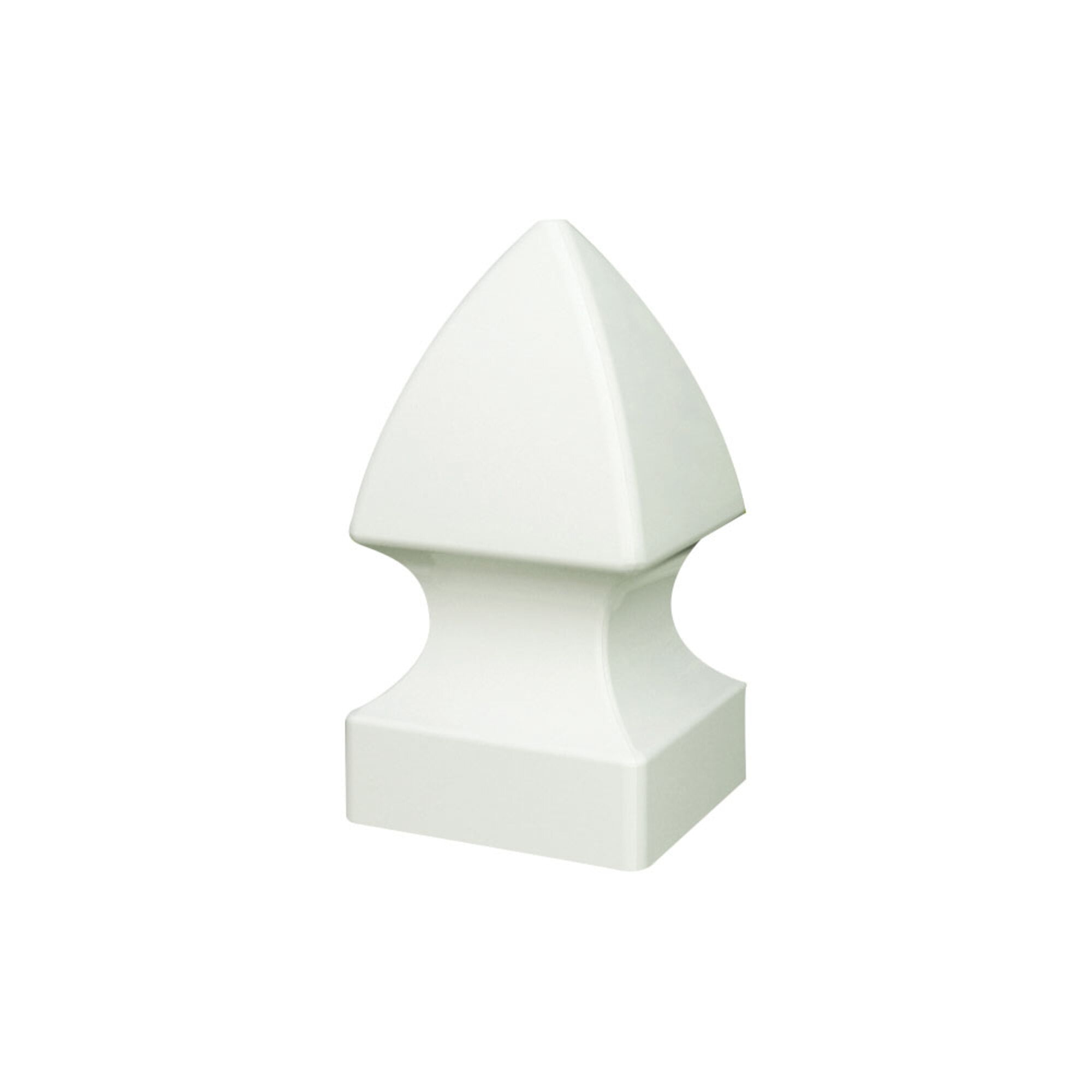 4 Inch x 4 Inch Outdoor Essentials White Vinyl Pyramid Fence Post Cap 2 Cap 