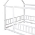 thumbnail image 4 of Full Size House Bed Frame with Full Fence Guardrails, Easy to Assemble, White, 4 of 9