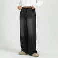 thumbnail image 5 of EMMIOL Men's Wide Leg Jeans Y2K Vintage Baggy Loose Fit Jeans Hip Hop Denim Pants 90s Streetwear, 5 of 8