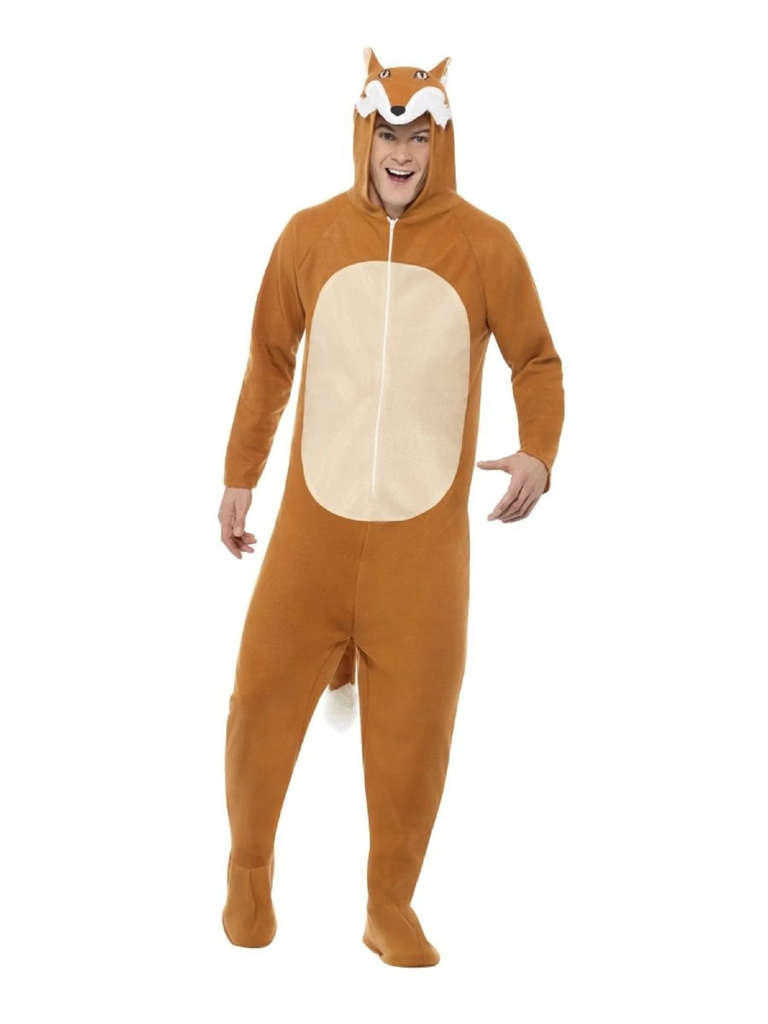 42" Brown and White Fox Unisex Adult Halloween Costume - Large - Walma...