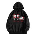 thumbnail image 1 of WEAIXIMIUNG Robe Sweat à Capuche pour Femmes, Décontractée, Col Rond, Poche, Chapeau de Noël Imprimé, 1 of 3