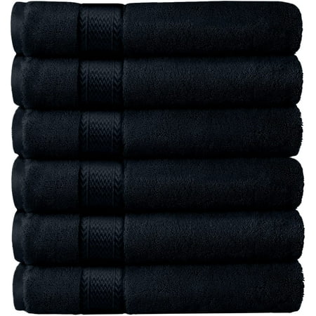 Canadian Linen Luxury Black Hand Towels Set 6 Piece 16