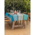 thumbnail image 3 of Outdoor Tablecloths with Umbrella Hole & Zipper, Nautical Anchor Tablecloth Rectangle 60x84 Inch, Retro Blue Brown Wooden Boards Farmhouse Waterproof Table Cloth, Patio/Pool/Picnic Table Covers, 3 of 8