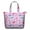 Pink Dinosaurs Flowers, variant on Pink Dinosaurs Flowers Leaves Pattern Travel Tote Bags for Women Carry On,Large Weekender Bags for Women Travel,Multi Functional Duffle Bag for Work,Shopping,Sports