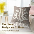 thumbnail image 6 of Summer Gray Coral Throw Pillow Cover 16x16 Inch Pack of 2 Grey and White Beach Ocean Cushion Pillow Case Square Cotton Nautical Coastal Pillowcase for Party Bed Sofa Home Car Bedroom Outdoor, 6 of 6