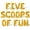 Gold, variant on Letter Balloons - FIVE SCOOPS OF FUN 16" Inch Alphabet Letters Foil Mylar Balloon 5th Birthday Party Banner (Blue)