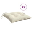 thumbnail image 3 of Cojines para silla VidaXL, color blanco crema, 2 unidades, tela Oxford, 3 of 8