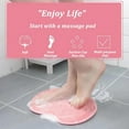 thumbnail image 4 of Shower Foot & Back Scrubber, Massage Pad with Suction Cups & Pumice Stone, Multi-Surface Silicone Bath Mat for Exfoliating and Massaging in Shower or Bathtub, 9.8x11.8 Inch (Beige), 4 of 10