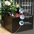 thumbnail image 3 of US Weight Decorative Planter Box Umbrella Base - Umbrella Stand with Wheels -  Powder-Coat Black, 3 of 7