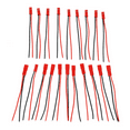 40 Pairs 2 Pin JST Plug Socket Connector M to F 110mm Cable Wire Red