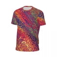 thumbnail image 5 of T Shirt For Men Gym T-Shirt For Man Marble Paint Splatter T-Shirts Harajuku Trippy Rainbow Print Sum, 5 of 7