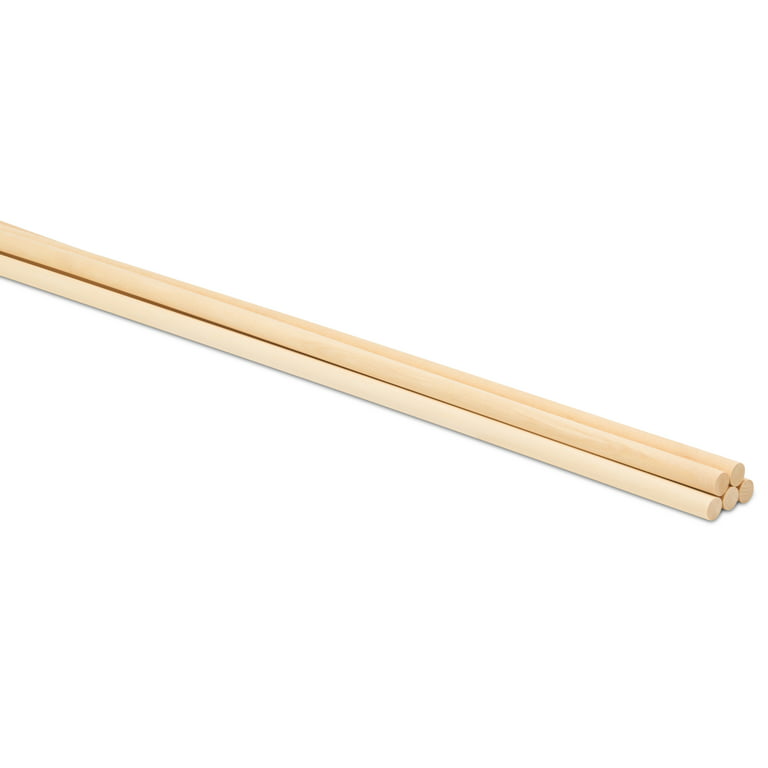Dowel Rods Wood Sticks Wooden Dowel Rods - 1/2 x 36 Inch