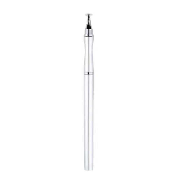 Methold Pluma capacitiva Reemplazo de doble extremo Color sólido Ergonómico Portátil Electrónica Plumas de pantalla táctil Accesorios de Videojuegos y accesorios Plata