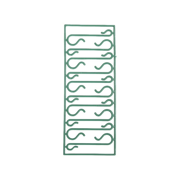 LanSuare 10Pcs Christmas Wreath Hanger Over Door Hooks, S-Shaped Hanging Hooks, Plastic Hanger Hook Suitable for Door, Kitchen, Cabinet, Drawer, 1.57"x0.39", Green