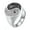 Silver, variant on Men's Stainless Steel Yin Yang Tai Chi Gossip Ring with Silver & Black Cubic Zirconia for Cocktail Party Gold Size 11