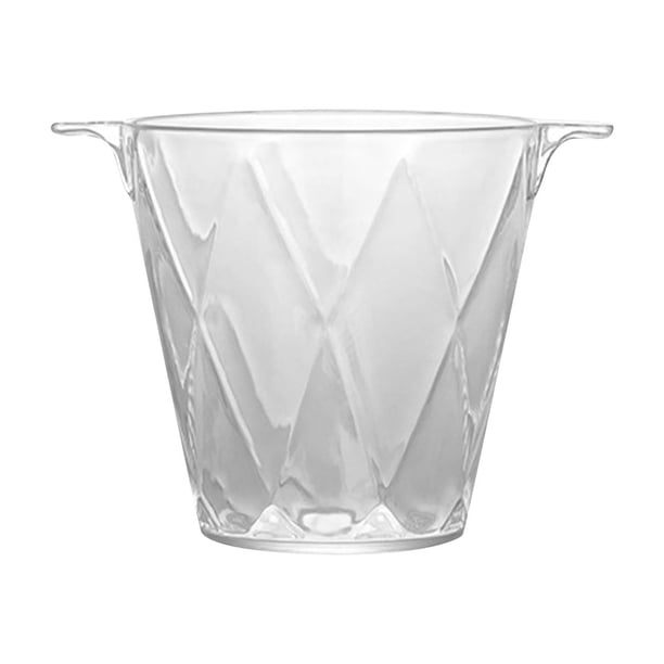 Promotion!Cubo De Hielo,Pequeño Contenedor De Bolas De Hielo De Acrílico Transparente,Enfriador De Vino,Cerveza,Champán,Con Mango Para Congelador,Cóctel,Bar,Fiesta,4,7 X 4,9 Pulgadas