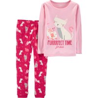 Long Sleeve Cotton Tight Fit Pajamas, 2-piece Set (Baby Girls & Toddler Girls)