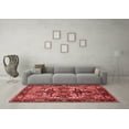 thumbnail image 3 of Ahgly Company Indoor Square Oriental Red Industrial Area Rugs, 4' Square, 3 of 4