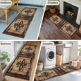 thumbnail image 5 of 2'x6' Rug Runners for Hallways Kitchen, Barn Door Non Slip Entryway Beside Floor Carpet Runner, Farmhouse Wooden Grain Rustic Tribal Pattern Washable Laundry Room Bedroom Throw Rugs Mat, 5 of 8