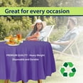 thumbnail image 4 of Purple Disposable Plastic Tablecloth for Round Tables (12 Pack) 84 inches Table Cloths for Parties, Events & Weddings, Indoors & Outdoors, Plastic Table Cover, 4 of 6
