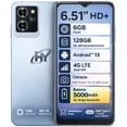 thumbnail image 1 of Celular Hyundai HyLine Pro 6.51" 6GB RAM 128GB 4G LTE Android 13 Dual SIM 5000mAh Teléfono Azul, 1 of 4
