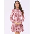 thumbnail image 3 of DARING DIVA Layered Tiered Semi Sheer Chiffon Mini Dress M Pink Floral, 3 of 7