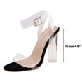 thumbnail image 4 of Zapatos de verano para mujer, correa con hebilla, tacones transparentes gruesos, sandalias transpirables con punta abierta, zapatos de fiesta Wmkox8yii  hfjk1675, 4 of 7