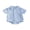 Sky Blue, variant on BemeyourBBs Newborn Baby Boy Shirt Romper Summer Clothes Lapel Neck Short Sleeve Button Down Front Jacquard Bodysuit Jumpsuit One Piece Outfits
