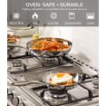 thumbnail image 3 of 3-Ply Stainless Steel Fry Pan With Lid 10 Inch, Induction Compatible, Oven Broiler Safe 600F, Fast Even Heat, 3 of 8