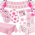 thumbnail image 1 of Party Supplies Zhehao, 143 unidades, color rosa, fútbol, cumpleaños, 24 unidades, 1 of 7