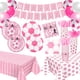 thumbnail image 1 of Party Supplies Zhehao, 143 unidades, color rosa, fútbol, cumpleaños, 24 unidades, 1 of 7