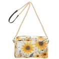 thumbnail image 2 of FORMRS Women Crossbody Purse with Chain Strap Vegan Leather Shoulder Handbag, Beige Sunflowers, 2 of 7