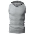 thumbnail image 3 of H2H Men's Casual Slim Fit Hoodie Tank Tops Sleeveless Shirts Gym Workout Top with Various Colors (JPSK05), 3 of 5