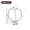 thumbnail image 2 of 4Pack 3/16" x 1-3/8" Linch Pin with Ring, Stainless Steel Round Linch Pins, Silver, 2 of 7