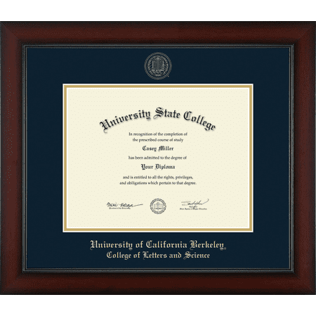 University of California Berkeley College of Letters and Science Diploma Frame, Document Size 11" x 8.5"
