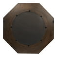 thumbnail image 5 of Creative Co-Op Hexagonal Carved Wood Framed Wall Mirror, Walnut, 5 of 7