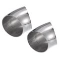 thumbnail image 1 of 2uds OD 2.5" 45 Grados Inoxidable Acero Curva Tubo Escape Codo Tubo, 1 of 1