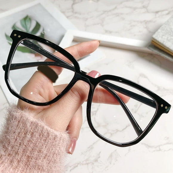 YAOBAMM Transparent Eyewear Blue Light Blocking Glasses Unisex Retro Clear View Strong Hinge Transparent Brim Eye Protection Bluelight