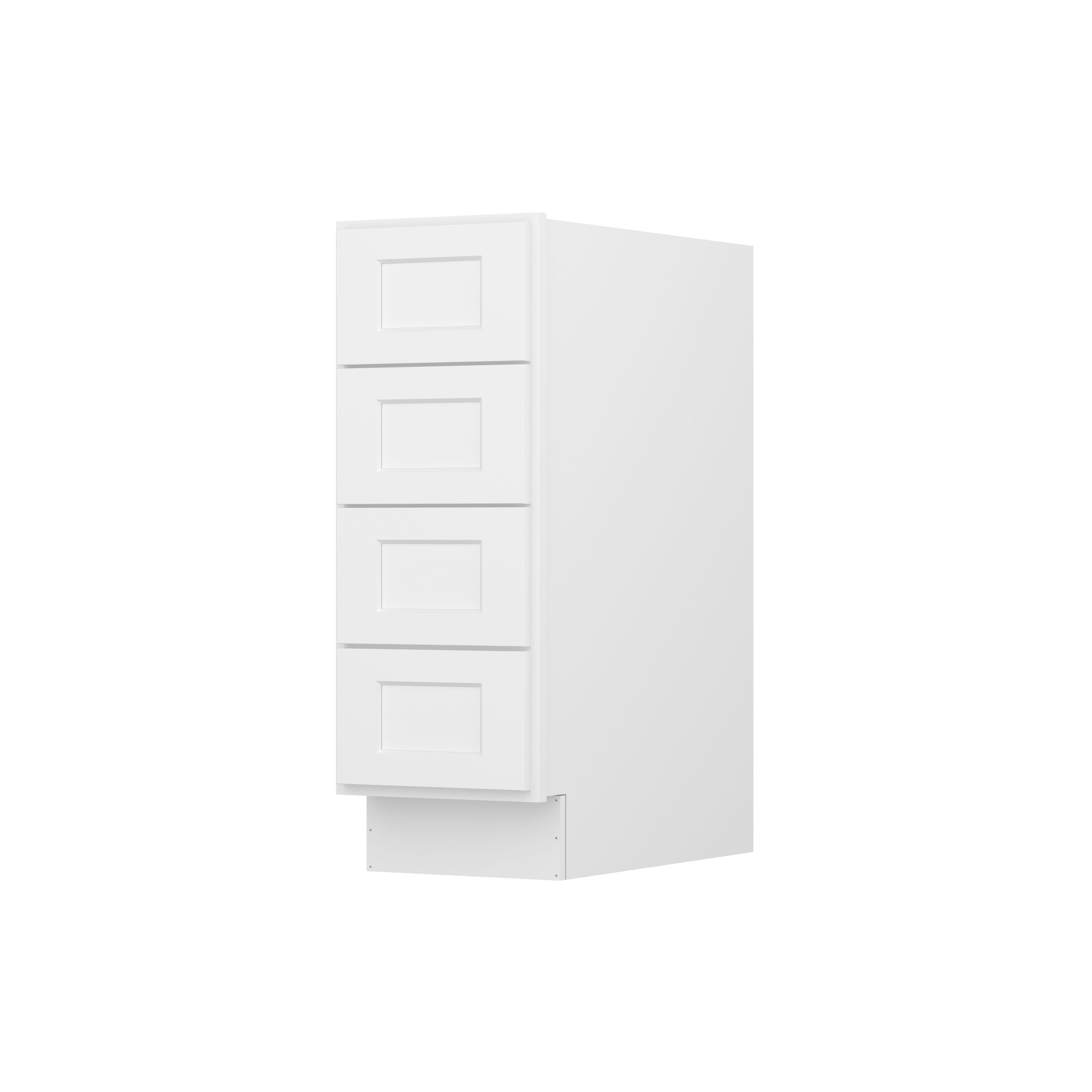 Furinno Shaker Drawer Base Kitchen Cabinet with 4-Drawers, Ready to Assemble, 24 D x 12 W x 34.5 H, White